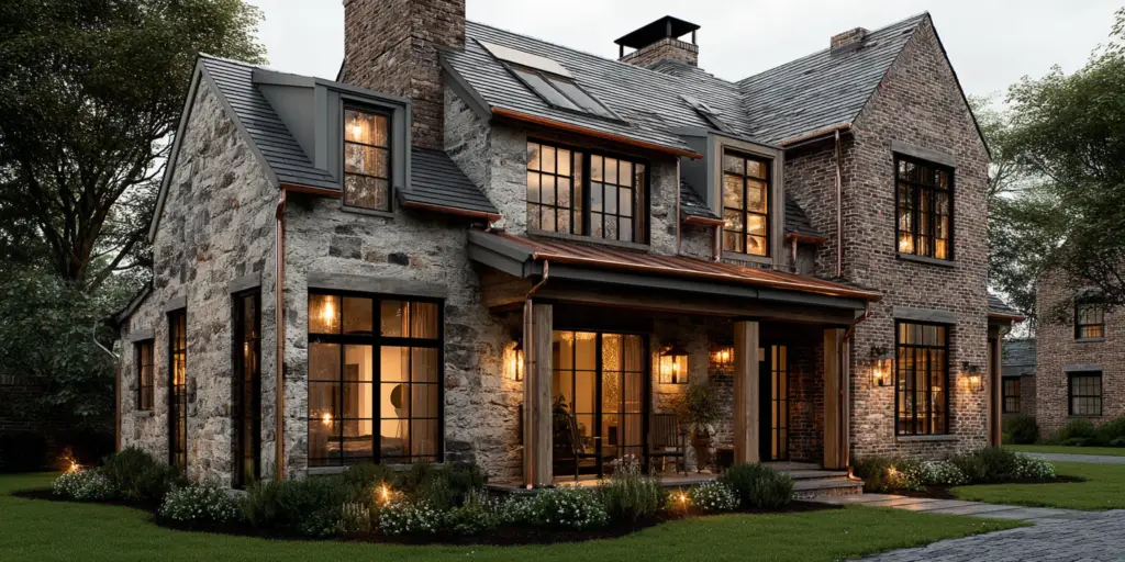 Waterproofing and Drainage solution, house with copper gutters