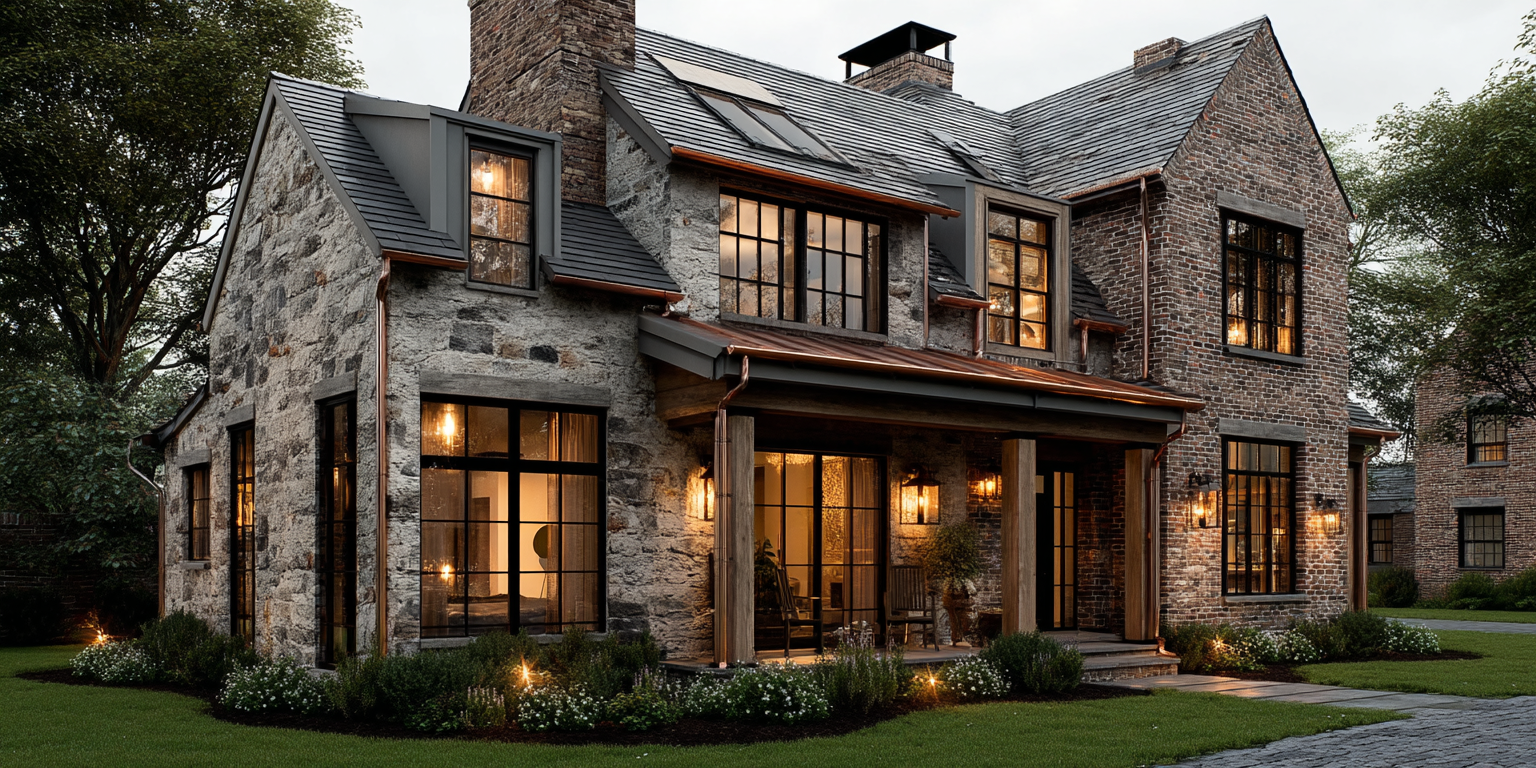 Waterproofing and Drainage solution, house with copper gutters
