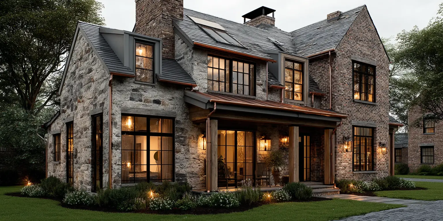 Waterproofing and Drainage solution, house with copper gutters