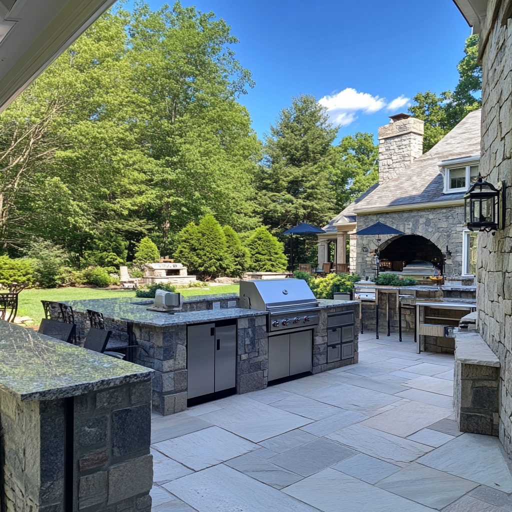 Custom pool houses Ocean County. Outdoor Kitchen.